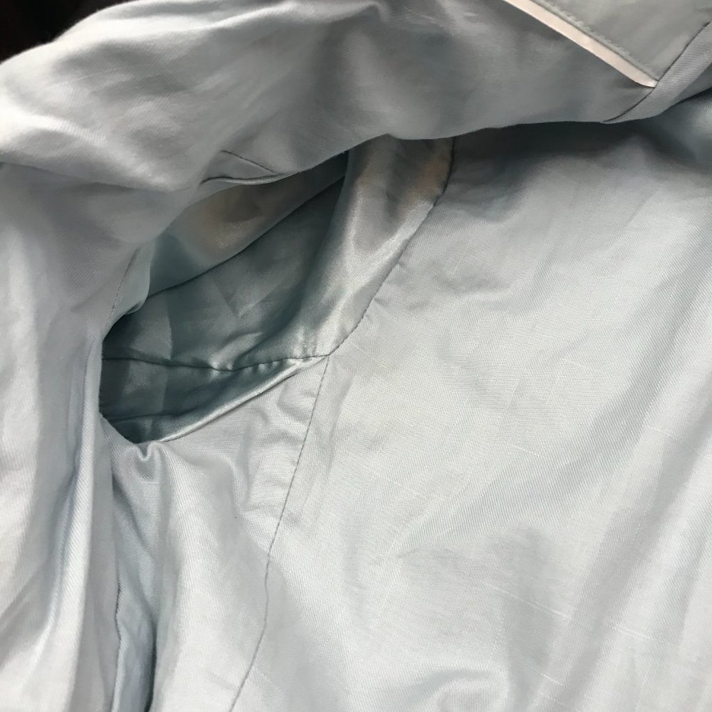 Gap Women's Pea Coat Jacket Size S Light Blue with Tie and Buttons - Picture 7 of 16